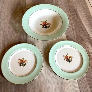 Flintridge Sarita Soup Bowl and Fruit Plates